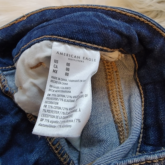 American Eagle Outfitters Ne(x)t Level Stretch Hi-Rise Shortie Denim Short - Picture 7 of 9